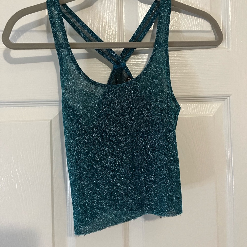 Express Blue Sparkle Tank Top